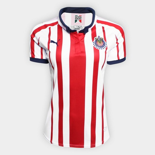 Maillot Football CD Guadalajara Domicile Femme 2018-19 Rouge Blanc